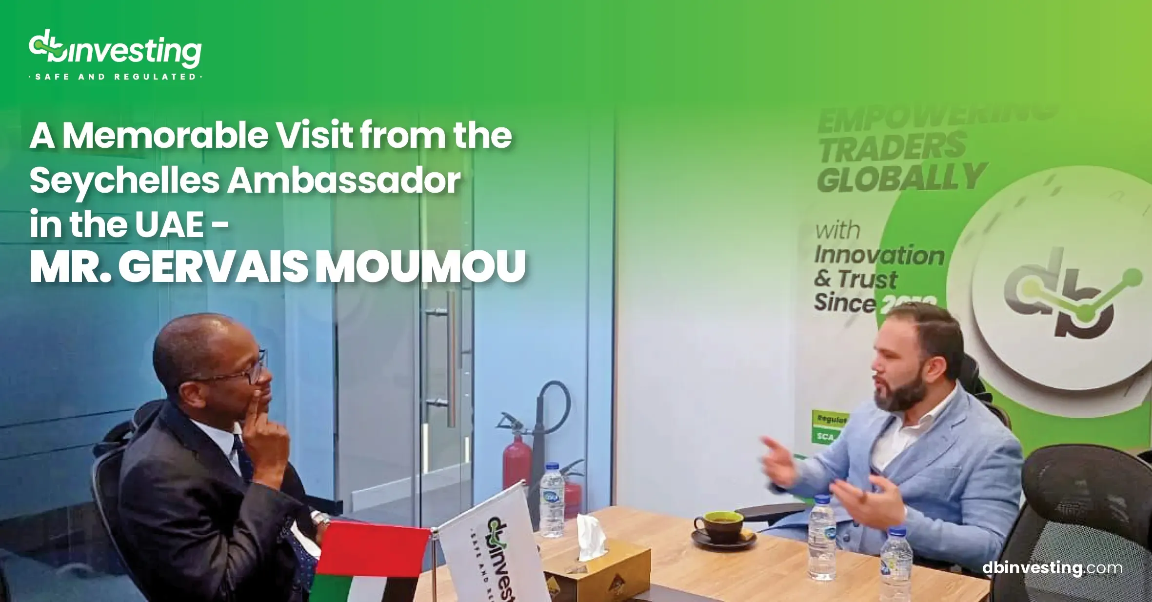 글로벌 비전을 반영하는 외교 방문: DB Investing, UAE 주재 세이셸 대사 "Mr. Gervais Moumou" 환영 