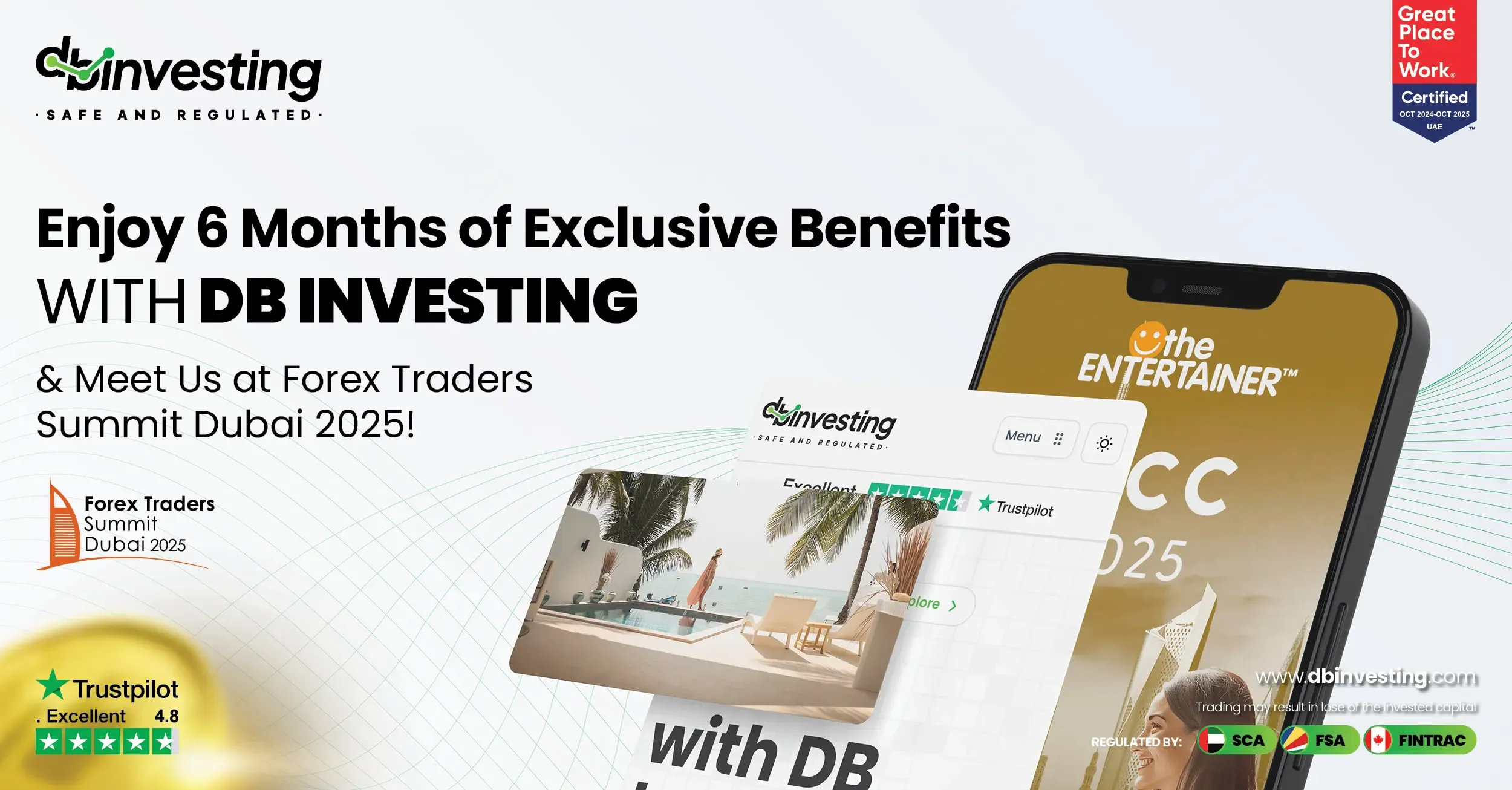 DB Investing으로 6개월 프리미엄 라이프스타일 보상을 즐기세요 + Forex Traders Summit Dubai 2025에서 만나보세요! 