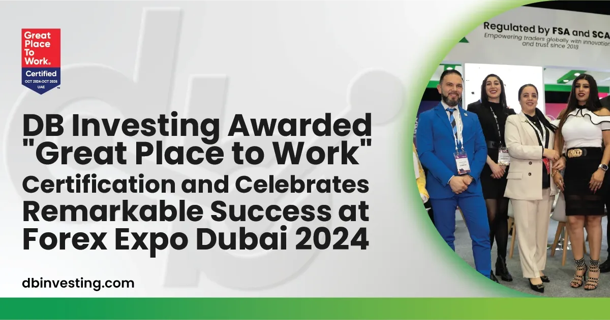 DB Investing recebe a certificação "Great Place to Work" e comemora sucesso notável na Forex Expo Dubai 2024