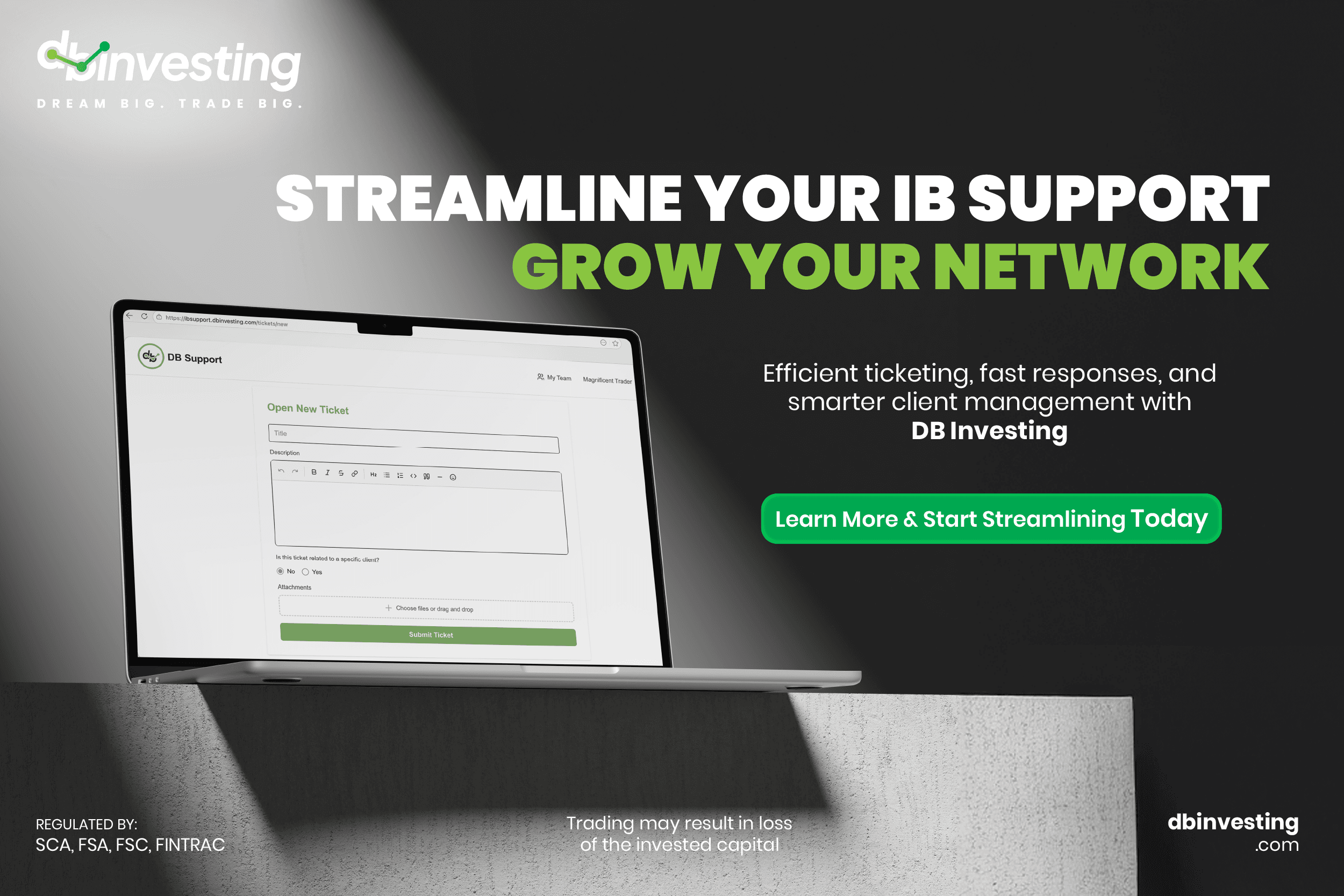 Sistema eficiente de Ingressos de Suporte IB para o Crescimento 